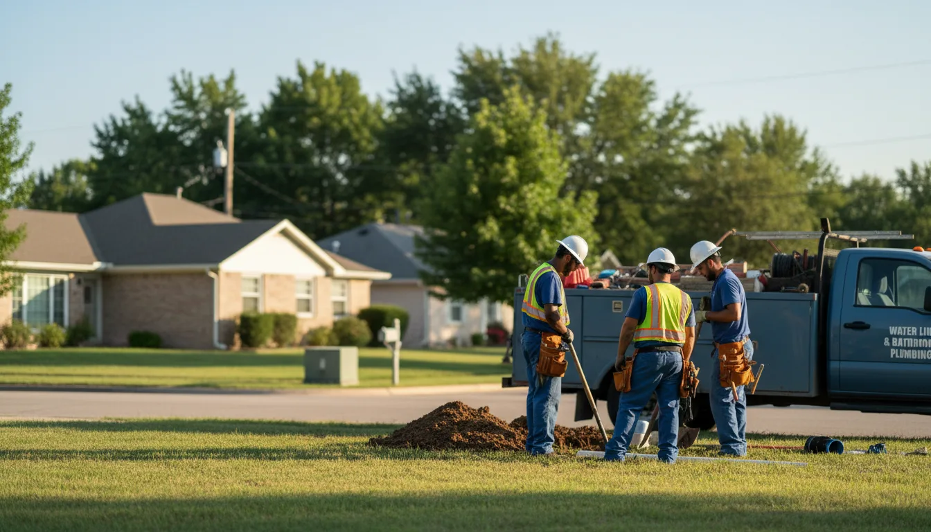 Residential water line and bathroom plumbing service in Valley Park, MO